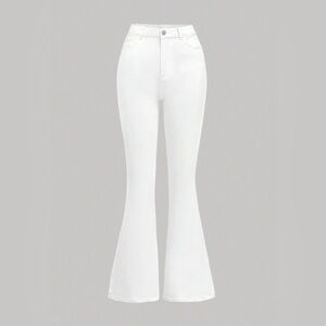 SHEIN Classic White Denim Pants